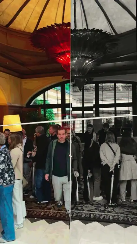 Kubbeli otel lobisinde toplanmış Food Hunt katılımcıları
