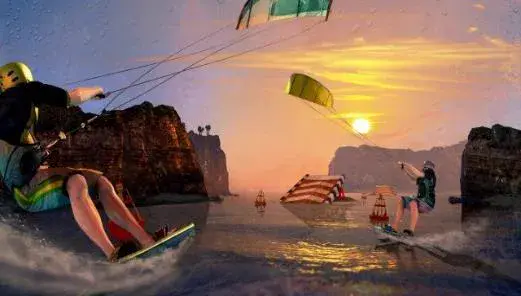 Kitesurfing